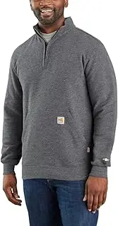 [Carhartt] Men's Flame Resistant Force Loose Fit Midweight Quarter-Zip Sweatshirt
