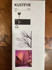 Ikea KUSTFYR Halloween TREE Black Table Lamp Orange LED lights 005.603.17
