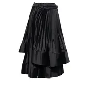 [Noir Kei Ninomiya] Polyester Back Satin Pleats Skirt