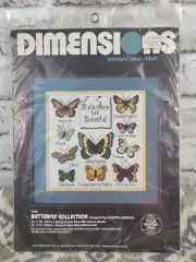 NEW Sealed Dimensions Counted Cross Stitch Kit Butterfly Beautiful #3540 1983