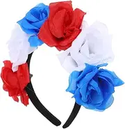 [MUSISALY] Floral Hairband Rose Flower Headband for Bachelorette Party Fashion Headwear Light Weight Halloween Hair Accessories
