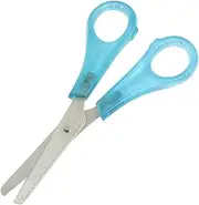 Ruilogod Office Stationery Turquoise Blue Plastic Handle Long Blade Scissors