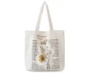 Canvas Tote Bag Aesthetic - Zippered Tote Bag with Interior Pocket by Shoulder Tote Bags for Women Shopping School