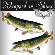 Pike Decals Fish Stickers Tackle Box RV Truck Trailer Camping AFP-0049