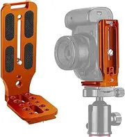 DSLR Camera L Bracket Vertical Horizontal Switching Tripod Quick Release Plate with Screws Wrench Compatible with Canon/Nikon/Sony/DJI Osmo Ronin Zhiyun Stabilizer Tripod Monopod (Orange)