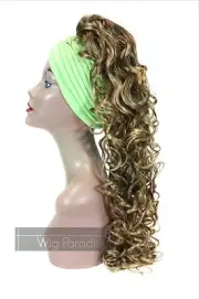 Synthetic Curly Wavy Style Ponytail with Combs and Drawstring Moonstone Color
