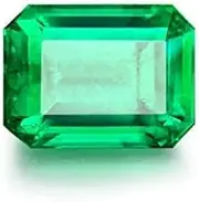 [INDIA MADE] Green Emerald Gemstone Certified Colombian Panna Stone 7.25 Ratti For Men & Women-B0CDHBZF43, Silver, created sapphire