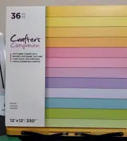 Crafters Companion 12x12 Textured Cardstock Pastels