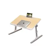 SOGA 60X40cm Wood Small Laptop Bed Study Table Adjustable Portable Foldable