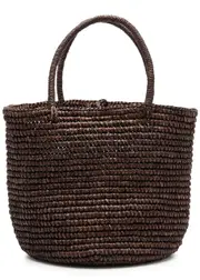 Sensi Studio Medium Raffia Basket bag - Chocolate ONE SIZE