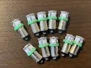 10 New Green Bayonet LED Lamp Light Bulbs 6v 6.3v 8v replace #47 #44 #1847
