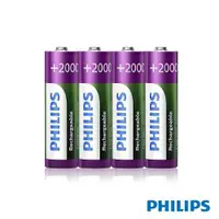 在飛比找有閑購物優惠-PHILIPS 飛利浦 低自放充電電池 3號 4顆入 [富廉