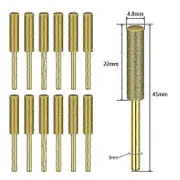 12 Diamond Chainsaw Sharpener Burr Grinder Chain Saw Drill Bits for Dremel Jafl 4.8mm