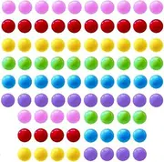 Hotusi 84 Pcs Chinese Checkers Marbles Balls in 6 Colors,14mm Game Replacement Marbles Balls for Marble Run, Marbles Game