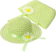 [LIFKOME] Straw Hat Hat Straw Bags for Women Beach Hat Hats Bucket Hats Beach Bag Sun Hat Girl Sun Hats for Hat Women Cap Woman Sun Hat Light Green