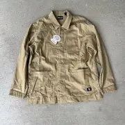 nwt docker’s malbon mens khaki button front jacket size L