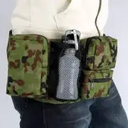 Dog Walking 600D Polyester Pet Fanny Pack with Water Bottle - Camo Green Puppy T