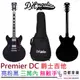 (贈琴袋) D'Angelico Premier DC 亮粉 黑 爵士 電 吉他 半空心 Jazz es335