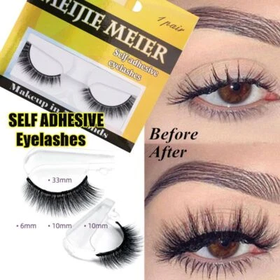 Reusable False Eyelashes No Glue Required Mink Hair Self-adhesive Eye Lashes