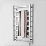 OSBELE Electric Towel Warmer, 8 Bars Heated Towel Racks for Bathroom, Wall Mounted Stainless Steel Waterproof Towel Rail, Square Heated Drying Rack,Plug in