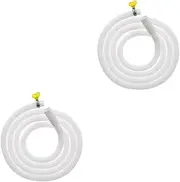 WOONEKY 2pcs Flexible Water Pipe 2m Drain Hose Extension for Washing Machine Mop Pool Units