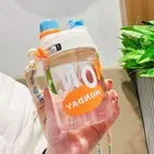 with Straw Drinking Water Bottles BPA Free Water Cups Cute Plastic Cup Outdoor