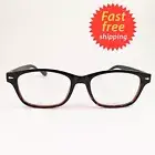Betsey Johnson Reading Glasses Tortoise Black and Brown Two-Tone Face +2.00