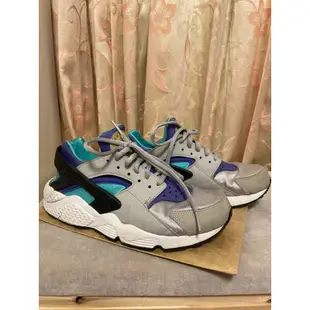 BEETLE WMNS NIKE AIR HUARACHE 銀灰 藍紫 武士 昆凌 女鞋 24.5cm