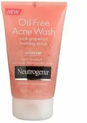 Neutrogena Acne Wash Oil Free Pink Grapefruit Foaming Scrub Fresh 4.2 oz 2 Pack