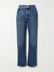 [AGOLDE] AGOLDE - + Net Sustain '90s Pinch Waist High-rise Straight-leg Organic Jeans - Dark denim - 30 30 Blue