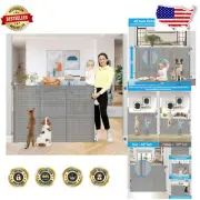 Extra Tall 42-Inch Retractable Pet and Baby Gate - Ideal for Indoor/Outdoor Use