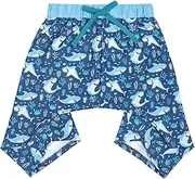 HDE Dog Swim Trunks Hawaiian Board Shorts Beach Pool Swimsuit for XS to XXL Dogs Blue Sharks - L