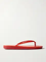 [Ancient Greek Sandals] Ancient Greek Sandals - Saionara Leather Flip Flops - Red - IT38 IT 38 Red