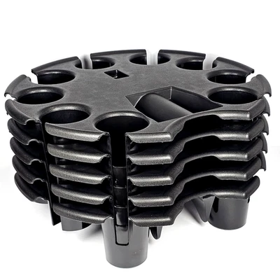5pc - Round NO-SPILL NON-SLIP Drink Serving Trays Restaurant/Catering/Events