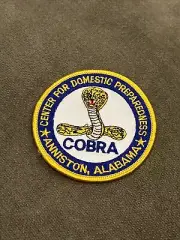 COBRA FEMA Center Domestic Preparedness Anniston AL Patch Iron On 3” Rare Vtg