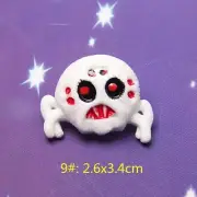 10Pcs Flat Back Resin Cabochon Halloween DIY Flatback Embellishment Spider
