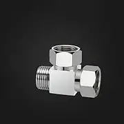 1/2" Copper Plated Union Tee Elbow Angle Valve Butt Joint Adapter Adapter Coupler Plumbing Fittings(3)