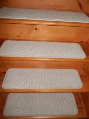13 STEPS 9" X 30" + landing 28" x 30" WOOL Carpet Stair Treads.