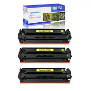 3PK CF402X Yellow Toner Cartridge Compatible with HP 201X LaserJet M252dn M252dw