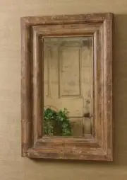 PRIMITIVE DISTRESSED WOOD BEVELED MIRROR By PARK DESIGNS