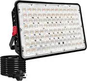 400W LED Flood Light 3000K Warm White, Outside Flood Light, Plug in Floodlight, 40000LM Super Bright Outdoor Security Lights, IP66 Waterproof Floodlights for Yard, Garage, Garden, Lawn