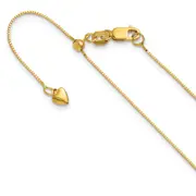 22 Inch 14K Adjustable .55mm Baby Box Chain