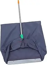 EXQUIMEUBLE Outdoor Upright Standing Dustpan with Long Handle and Trash Picking Bag Efficient Leaf Collector and Cleaning Shovels for Home Garage and Sweeping Accessories Dark Grey