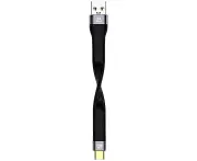 Data Cable Short Fast Charging 10Gbps USB Male/Female to Type-C USB3.1 PD QC Charger Data Wire for Mobile Phone - A