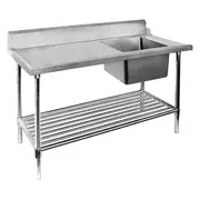Modular Systems Right Inlet Single Sink Dishwasher Bench SSBD7-1800R/A - SSBD7-1800R/A