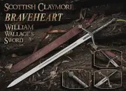 Scottish Claymore Sword Full Tang Highland Replica Medieval Warrior Blade & Sca
