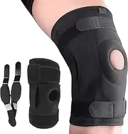 Hinged knee brace For meniscus tear, Knee Support & Compression For Swollen ACL, Tendon, Ligament, Tendonitis Pain Relief, Support, Reduce Injury & Recovery for Men & Women, (Large: (41-47cm))