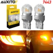2pc AUXITO Yellow 7443 7440 LED DRL Turn Signal Parking Light Corner Bulbs Amber (for: Mazda)