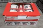 Vintage Coca Cola Set Of 4 Ice Cream Sundae Dish Bowls w/Porcelain Spoons