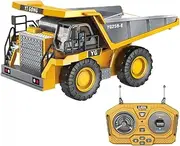 1:24 9 Channels RC Alloy Dump Truck Car Engineering Vehicle Remote Control Aluminum Alloy Car